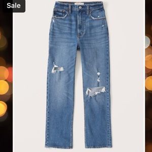 Abercrombie Ultra High Waist Straight Ankle Jeans